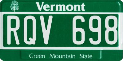VT license plate RQV698