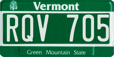 VT license plate RQV705