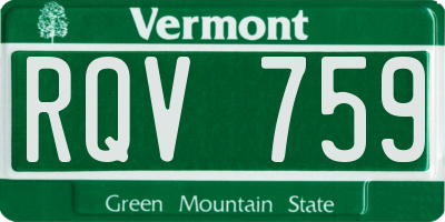 VT license plate RQV759