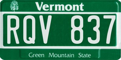 VT license plate RQV837