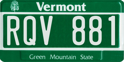 VT license plate RQV881