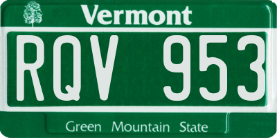 VT license plate RQV953