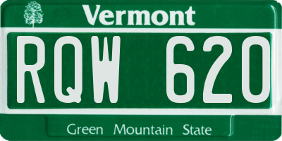 VT license plate RQW620