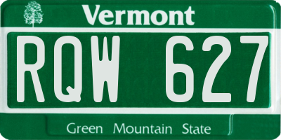 VT license plate RQW627