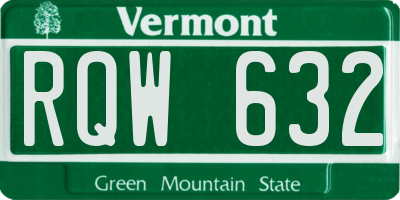 VT license plate RQW632