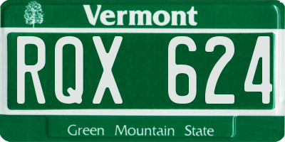 VT license plate RQX624