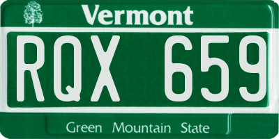 VT license plate RQX659