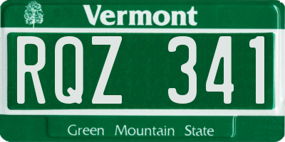 VT license plate RQZ341