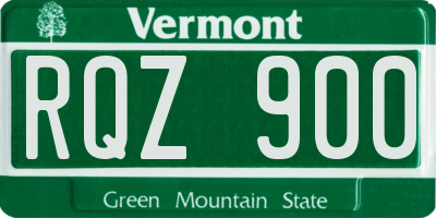 VT license plate RQZ900