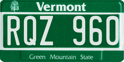 VT license plate RQZ960