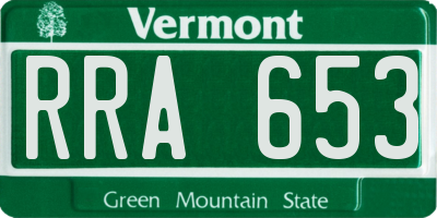 VT license plate RRA653