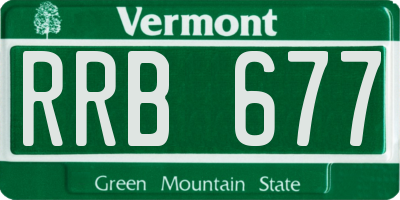 VT license plate RRB677