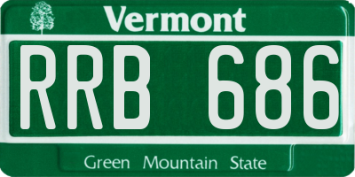 VT license plate RRB686