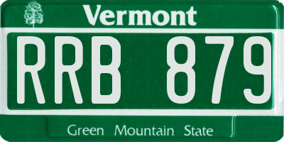VT license plate RRB879