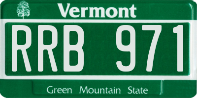 VT license plate RRB971