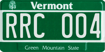VT license plate RRC004