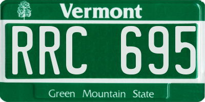 VT license plate RRC695