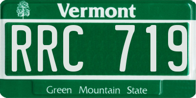 VT license plate RRC719