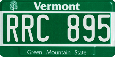 VT license plate RRC895