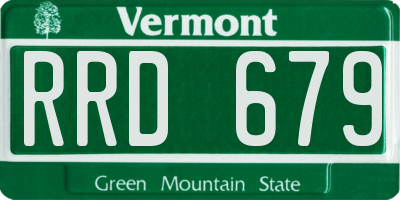 VT license plate RRD679