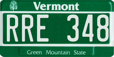 VT license plate RRE348