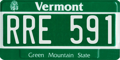 VT license plate RRE591