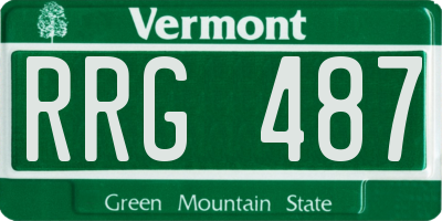 VT license plate RRG487