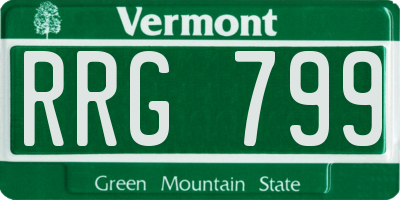 VT license plate RRG799