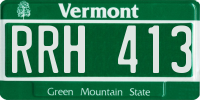 VT license plate RRH413