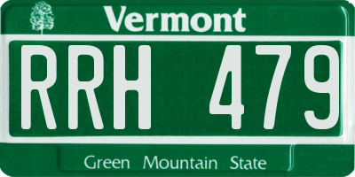 VT license plate RRH479