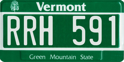 VT license plate RRH591