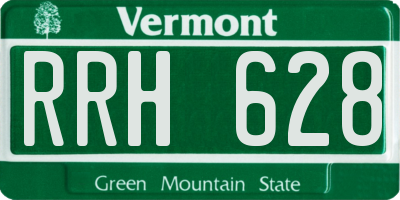 VT license plate RRH628