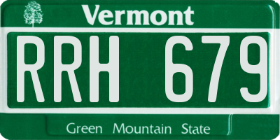 VT license plate RRH679