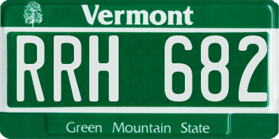 VT license plate RRH682