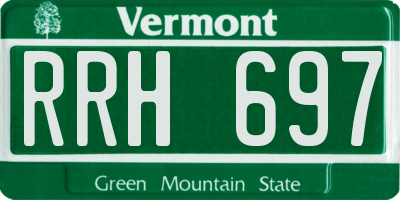 VT license plate RRH697