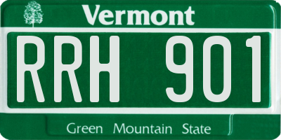 VT license plate RRH901