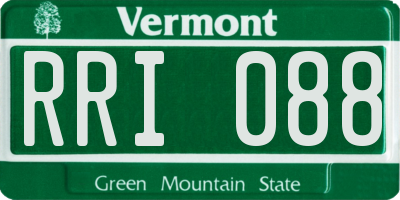 VT license plate RRI088