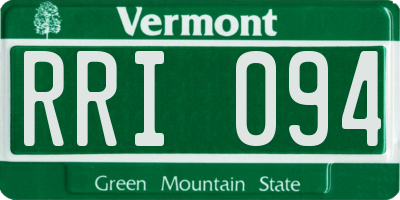VT license plate RRI094