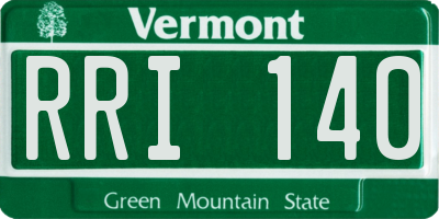 VT license plate RRI140