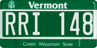 VT license plate RRI148