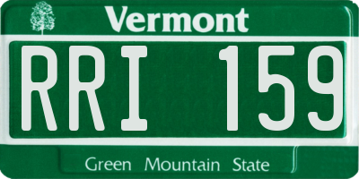 VT license plate RRI159