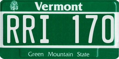 VT license plate RRI170
