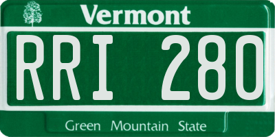VT license plate RRI280