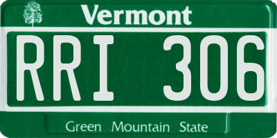 VT license plate RRI306