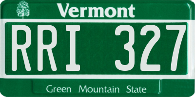 VT license plate RRI327