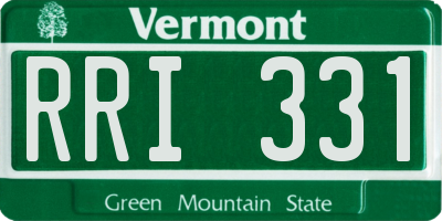 VT license plate RRI331