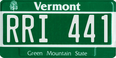 VT license plate RRI441