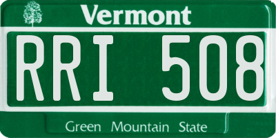 VT license plate RRI508