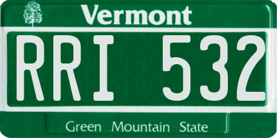 VT license plate RRI532