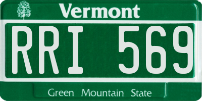 VT license plate RRI569